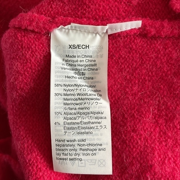 J. Crew Bright Pink Wool Blend Oversized Sweater Supersoft Yarn - Picture 5 of 5